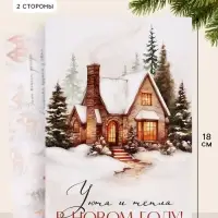 Открытка &laquo;Уюта и тепла в новом году&raquo;, дом, 12&times;18 см
