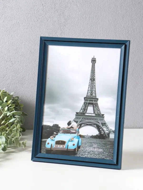 Фоторамка пластик формат А4 см "Остин" иссиня-чёрный 33,5х24,5х1,5 см