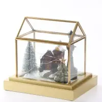 Фигура с подсветкой &laquo;Новогодняя ёлка на площади&raquo;, 19.5&times;14.5&times;17.8 см, стекло