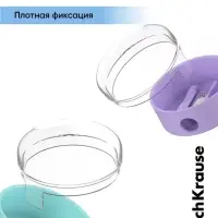 Точилка ErichKrause Universe Plus Pastel, 1 отверстие, с контейнером, МИКС