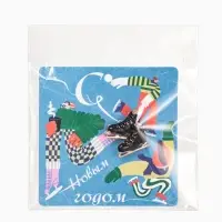 Брошь новогодняя &laquo;Коньки&raquo; фигуристки, чёрная в золоте