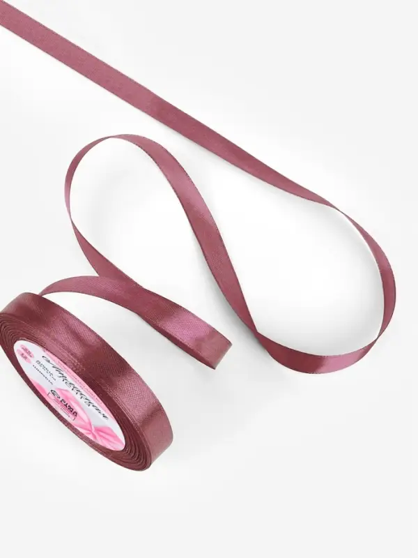 Лента атласная, 12 мм, 23±1 м, цвет бурый Лента атласная, 12 мм, 23±1 м, цвет бурый