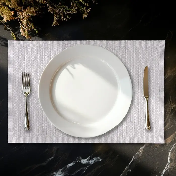 Салфетки сервировочные на стол Доляна, 4 шт., 45&times;30 см, ПВХ, белые