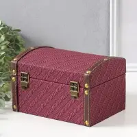 Шкатулка дерево "Диагональ" слива набор 2 шт 19х13,5х12 23х17х14 см