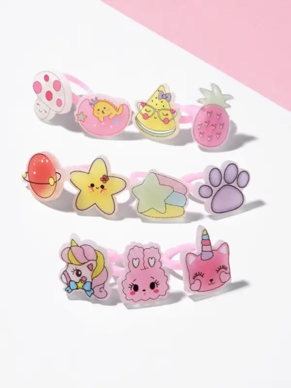 Кольцо детское Выбражулька «Зверюшки», форма МИКС, безразмерное, цвет МИКС Кольцо детское Выбражулька «Зверюшки», форма МИКС, безразмерное, цвет МИКС