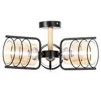 Светильник потолочный BayerLux &laquo;Моана&raquo;, 3&times;Е27 40 Вт, чёрный, 43&times;43&times;21 см