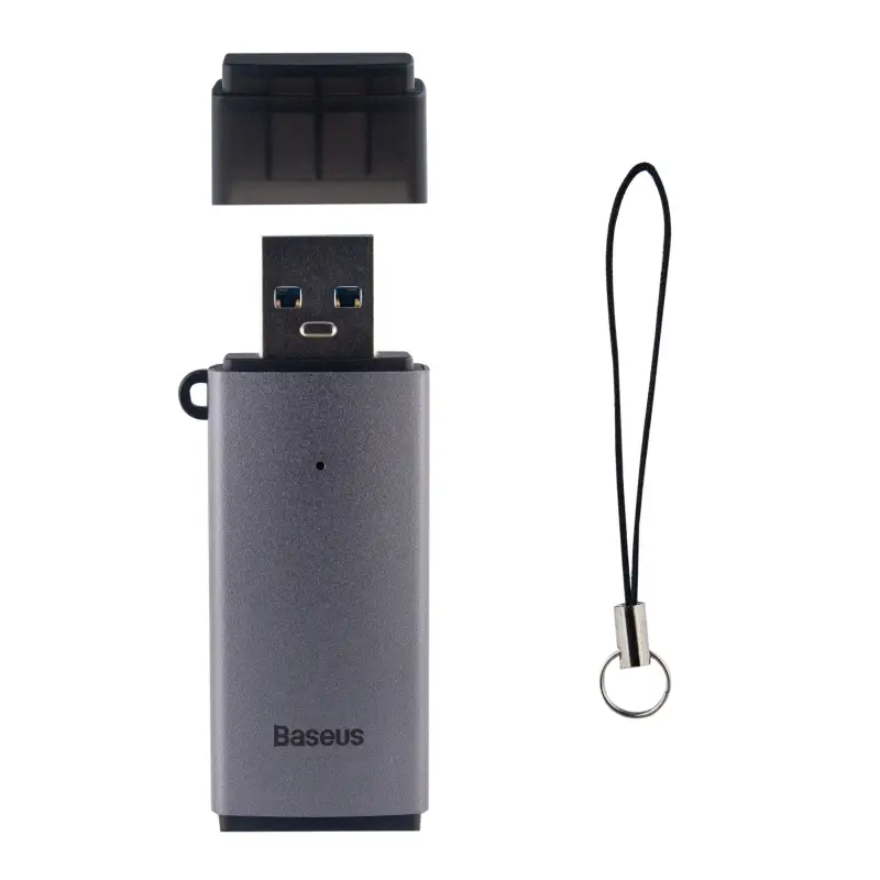 Картридер Lite Series adapter SD/TF на USB Baseus gray WKQX060013
