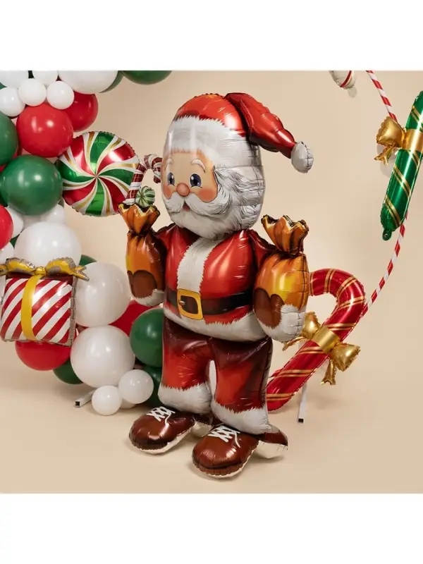 Воздушный шар фольгированный 43 Воздушный шар фольгированный 43" «Дед мороз с подарками», под воздух