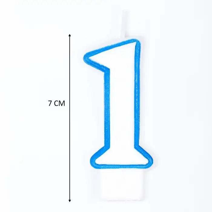 Свеча для торта «Цифра 1», 7 см, МИКС Свеча для торта «Цифра 1», 7 см, МИКС