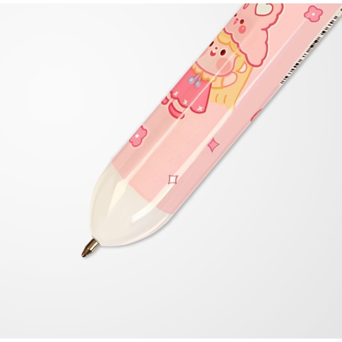 Ручка шариковая 10-цветная 0,5мм Ручка шариковая 10-цветная 0,5мм "Шапочка розовая" (штрихкод на штуке)