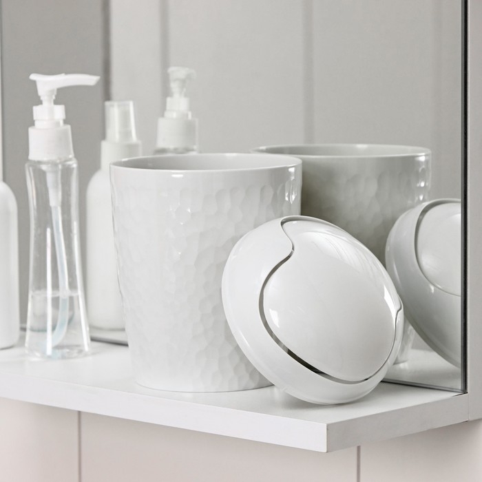 Контейнер для мусора настольный Tule, 1 л, d=11.2 см, h=17.5 см, светло-серый Контейнер для мусора настольный Tule, 1 л, d=11.2 см, h=17.5 см, светло-серый