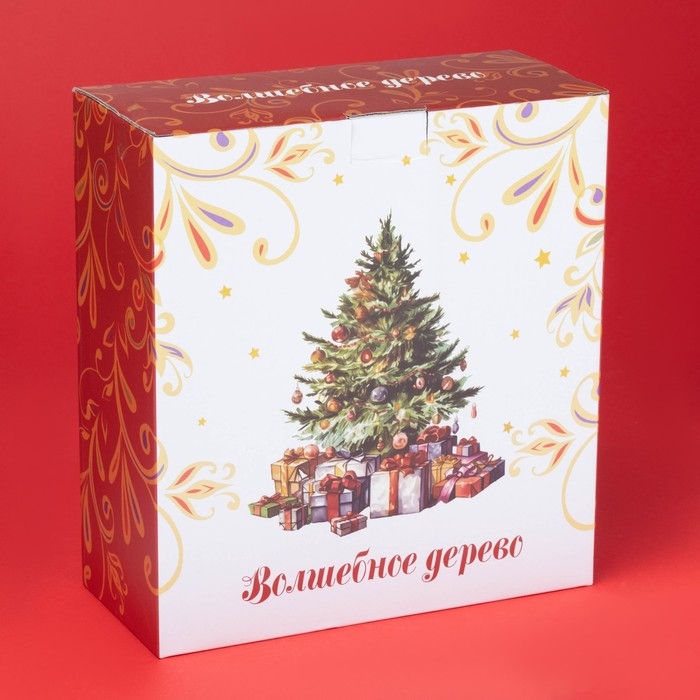 Блинница новогодняя Доляна «Волшебное дерево», d=23 см, керамика, цвет белый Блинница новогодняя Доляна «Волшебное дерево», d=23 см, керамика, цвет белый