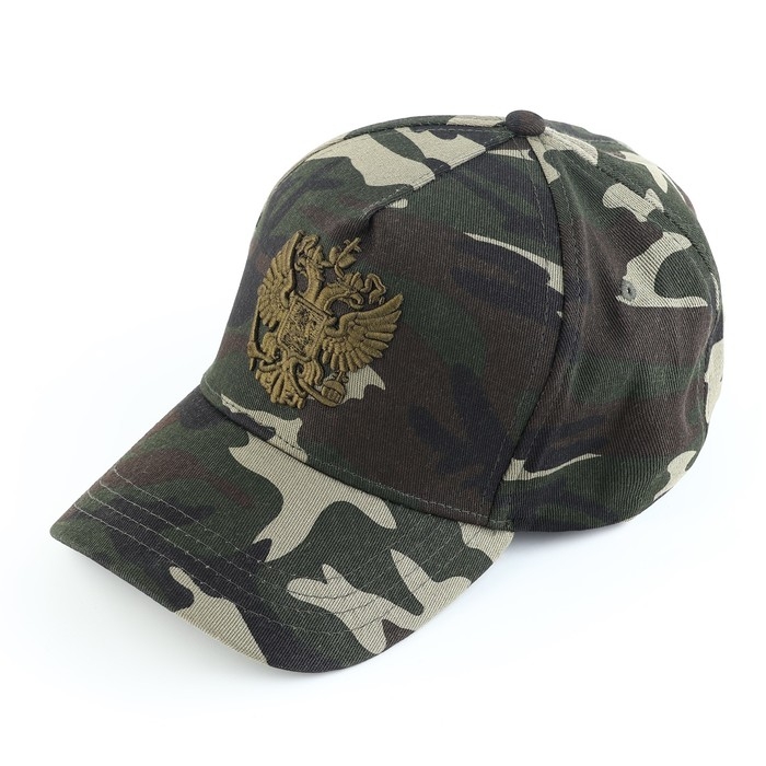 Кепка мужская «Герб»,цвет хакки р-р 56