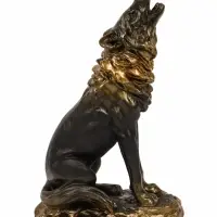 Фигурка &laquo;Волк&raquo;, гипс под бронзу, 11&times;18&times;7 см