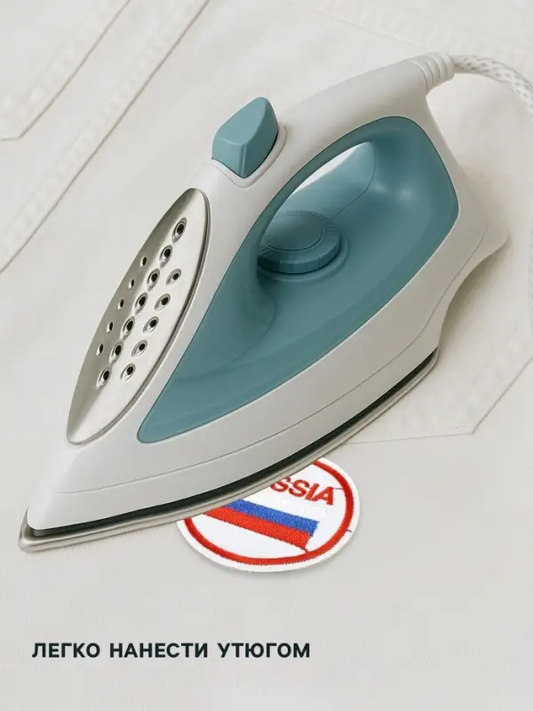 Термоаппликация Russia, d=6 см, фасовка 10 шт., разноцветная