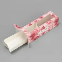 Коробка для макарун, кондитерская упаковка «Love you», розовые розы, 18 х 5.5 х 5.5 см