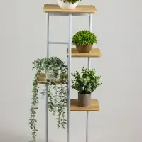 Подставка для цветов Greengo, 5 полок, 36&times;23&times;94 см, напольная, каркас металл, полки МДФ, белая