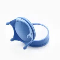 Футляр под серьги, кулон, кольцо &laquo;Корона&raquo;, бархатный, 5.5&times;5.5&times;4.5 см, голубой