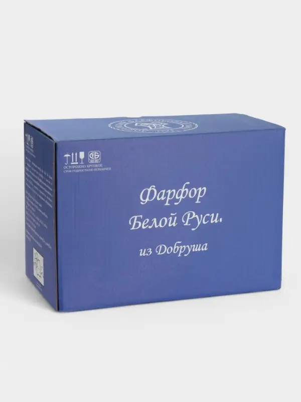 Сервиз столовый Добрушский завод &laquo;Голубка. Классик&raquo;, 36 предметов, 2 вида тарелок, деколь и отводка люстром, фарфор, белый