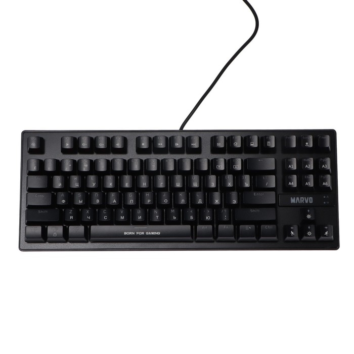 Клавиатура MARVO KG901, игровая, проводная, механическая, 87 клавиш, USB, подсветка, черная Клавиатура MARVO KG901, игровая, проводная, механическая, 87 клавиш, USB, подсветка, черная