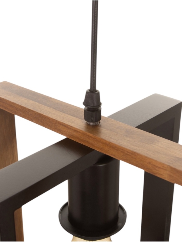 Светильник BayerLux ЭКО "Кристофер" 1х40Вт Е27 черный/коричневый 24х24х100см