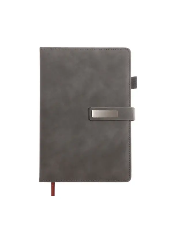 Ежедневник недатированный формат А5, с хлястиком, 80л, линия, пвх, Серый Ежедневник недатированный формат А5, с хлястиком, 80л, линия, пвх, Серый