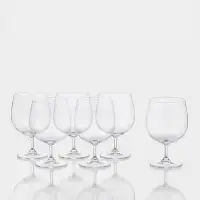 Бокалы для пива &laquo;Пион&raquo;, 380 мл, набор 6 шт., стекло, прозрачные