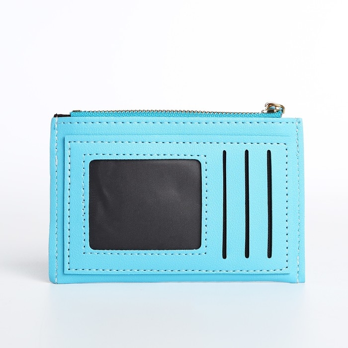 Картхолдер на молнии, цвет голубой Картхолдер на молнии, цвет голубой