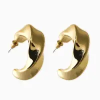 Серьги кольца &laquo;Кручение&raquo;, d=3 см, цвет золото