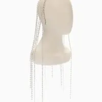 Украшение для волос «Паутина», 50 см, белое в серебре Украшение для волос «Паутина», 50 см, белое в серебре