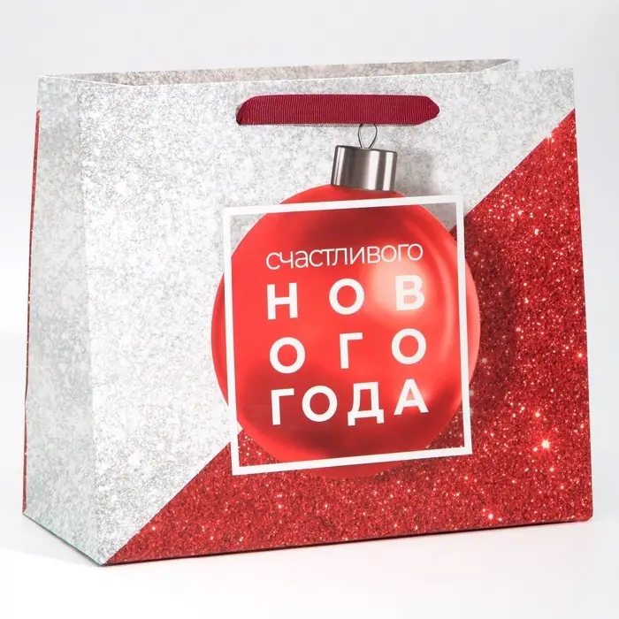 Пакет подарочный новогодний ламинированный «Мерцание», ML 27 х 23 х 11.5 см Пакет подарочный новогодний ламинированный «Мерцание», ML 27 х 23 х 11.5 см