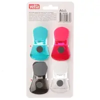 Набор зажимов с магнитом тм VETTA, 7х4х3см, полипропилен, полистирол, магнит, 4шт