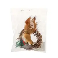 Украшение ёлочное &laquo;Бельчонок на веночке&raquo;, 11&times;11 см, коричневое