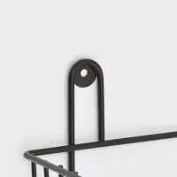 Полка для ванной прямоугольная, 2-х ярусная, 29*12,5*30 см, цвет черный