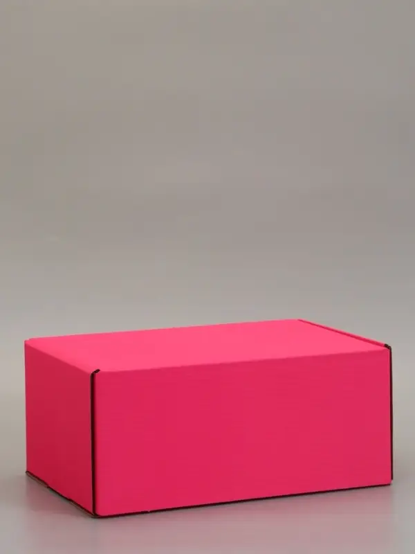Коробка самосборная "Почтовая", розовая, 40 х 27 х 18 см,