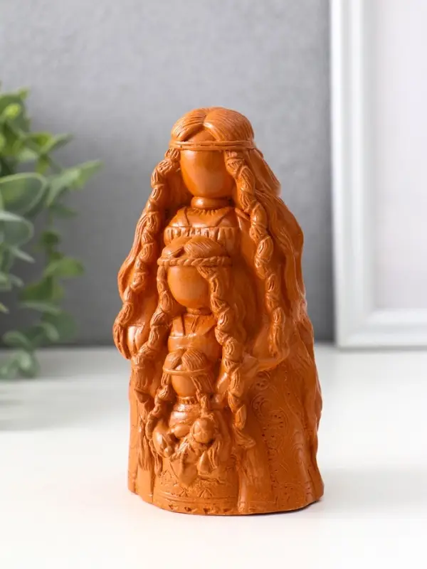 Фигура оберег «Родовница», 13×7×6 см, красная глина