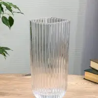 Ваза для цветов &laquo;Эдисон&raquo;, полосы, 29&times;11.5 см, стекло, прозрачная