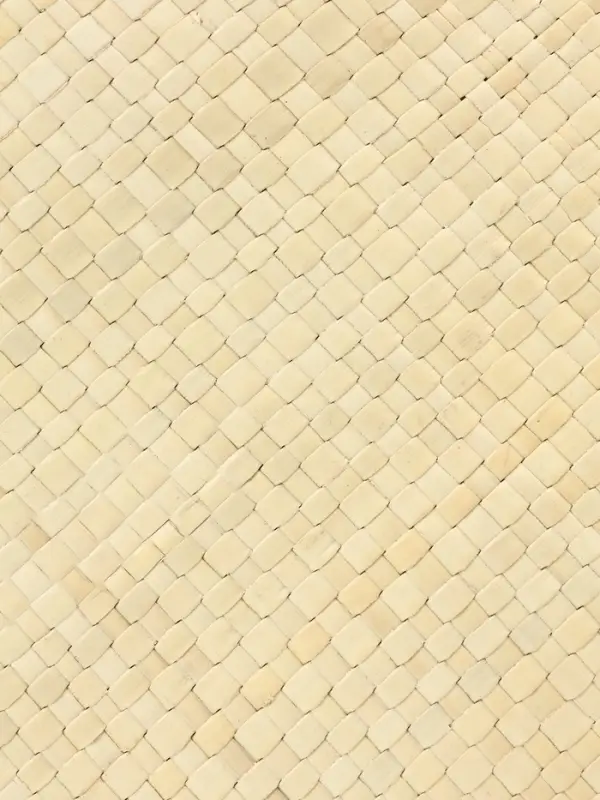 Сумка плетёная на застёжке из пандана, 41&times;16&times;50 см, бежево-чёрная