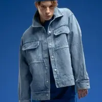 Куртка джинсовая O2, голубая, размер 3XL/4XL