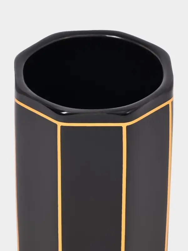 Набор для ванной &laquo;Равновесие&raquo;, 2 предмета, дозатор для мыла, стакан, чёрный