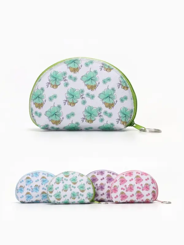 Кошелёк-монетница на молнии 11.5&times;3.5&times;8 см, с принтом, МИКС