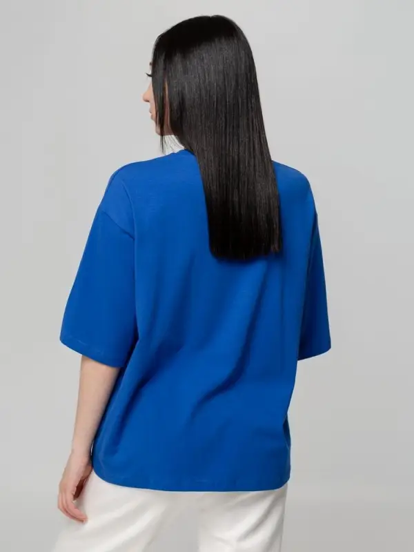 Футболка унисекс оверсайз Street Vibes, ярко-синяя, размер XS/S Футболка унисекс оверсайз Street Vibes, ярко-синяя, размер XS/S