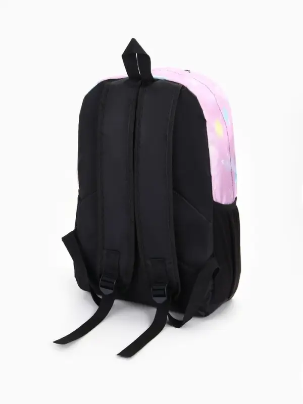 Рюкзак школьный &laquo;Сердечки&raquo;, для девочки, 30&times;13&times;42 см, сиреневый