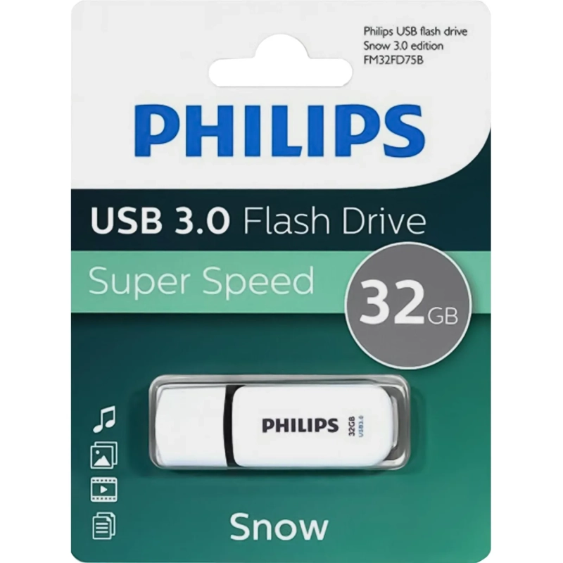 Флеш-память PPHILIPS SNOW3.0 32GB, USB 3.0
