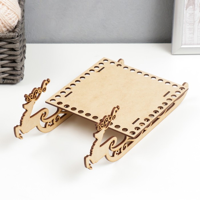 Заготовка для вязания Заготовка для вязания "Сани. Вид 1" набор 3 детали, донышко 15х15 см