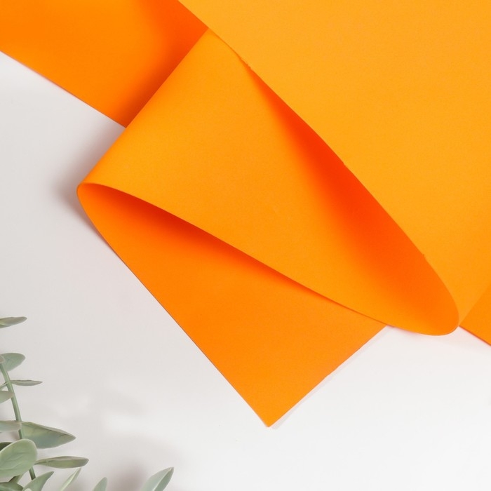 Фоамиран иранский 0,8-1 мм (оранжевый/125) 60х70 см Фоамиран иранский 0,8-1 мм (оранжевый/125) 60х70 см