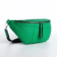 Сумка женская кросс-боди на молнии, 34&times;11&times;17 см, зелёная