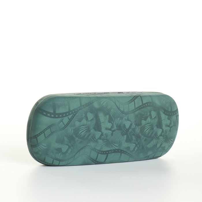 Футляр для очков на хлопушке, длина 16 см, цвет зелёный Футляр для очков на хлопушке, длина 16 см, цвет зелёный