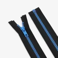 Молния &laquo;Трактор&raquo;, №5, разъёмная, замок автомат, 60 см, контрастные звенья, чёрная