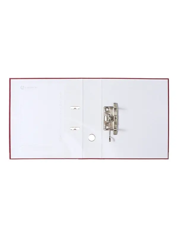 Папка-регистратор А4, 75 мм, ПВХ, тиснение &laquo;лен&raquo;, металлическая окантовка, карман на корешок, собранная, бордовая